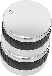 TOBBOMEY Cooktop Burner Knob Replacement 8mm Hole Stove Knob Set Comfortable Grip Silver