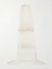 [Clio Peppiatt] Clio Peppiatt - Tiered Embellished Tulle Veil - Ivory - One size One size Ivory