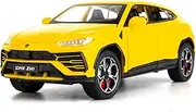 BDTCTK Compatible for 1:24 Lamborghini Urus Car Model, Diecast Pull Back Car Toy car , Doors Open, Light and Sound, Boys Toys Kids Adults Gifts Yellow