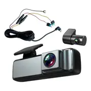 Elinz 1080P Dual Lens No Screen Dash Cam 720P Rear Camera WiFi App Control Supercapacitor Compact Discreet Car DVR Hardwire Kit