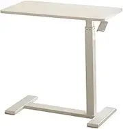 VOWHGHMV Mobile Standing Desk Pneumatic Laptop Desk Rolling Computer Cart Movable Height Adjustable Small Sit Stand Desk Computer Workstations Home Use,White