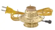 B&P Lamp #2 Burner, Brass Cord, 3-Way W/Bottom Lite