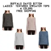 Buffalo David Bitton Ladies' Textured Sweater 4 Colors NWT Pullover Soft