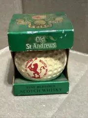 Vintage Old St. Andrews Scotch Whisky Golf Ball Shaped Bottle / Box