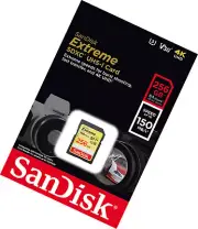 Sandisk 256GB FS extreme 4K UHD SD card for Canon XA35 XA30 XA25 XA20 XA15 XA11