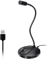 Jounivo Voice USB PC MacOS Microphone 360 Gooseneck Mute Button Skype Gaming