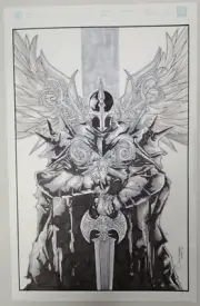 2023 Image Spawn Scorched #20 Cover Von Randal Original Art 11x17