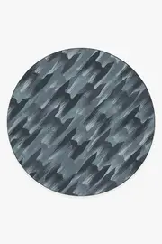 245' Round | Machine Washable Runner Rug | Kid & Pet Friendly | Indoor Rug | TIE Fighter Houndstooth Blue Flatwoven Rug | Ruggable