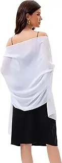 [Baoqiya] Women's Bridal Soft Chiffon Scarve Shawls Wraps For Evening Prom Occasion
