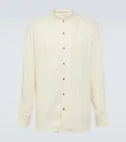 [Loro Piana] Loro Piana Elia pinstripe linen shirt UK 16 white