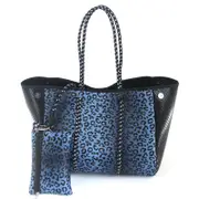 Nevenka Neoprene Tote Bag with Small Zipper Bag for Women Beach Traveling-34