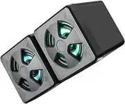 OSALADI 2Pcs Mini Wired Gaming Speakers with LED Portable Desktop Soundbar for Laptop and Compact Loudspeakers for Enhanced Gaming Experience