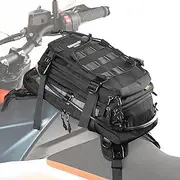 abamita Motorcycle Tank Bag Backpack with Waterproof Cover and Molle System for most Adventure and Sport Motorcycle Frames Black
