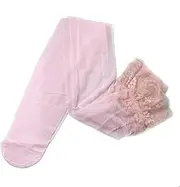 [dxfiuyio] 1 Pair Pink Thigh High Stockings Sexy Lace Top Modal Sheer Tights Pink Stockings for Women, Pink, 10