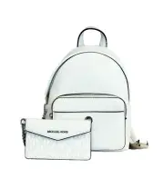 MICHAEL KORS MAISIE XS MINI 2 IN 1 BACKPACK + 1 MK POUCH PVC LEATHER OPTIC WHITE