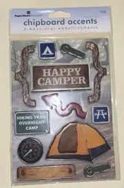 Paper House CAMPING Chipboard Scrapbook Accents