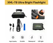 Portable 500lm High Bright LED Flashlight USB Rechargeable Torch Light with Magnet for Camping