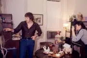 Ryan O'Neal poses for Canadian activist Margaret Trudeau their hom- Old Photo