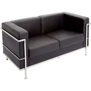 Space Lounge Chair Two Seater Black Pu