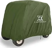 X AUTOHAUX Universal 2-4 Passenger 400D Waterproof Sunproof Golf Cart Cover with Extra PVC Coating for EZGO, Club Car and for Yamaha 95" L x 48" W x 66" H/112 L x 48" W x 66" H