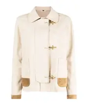 Fay Triple Hook Fastening Coat L,M White