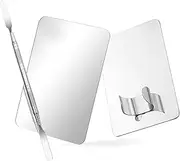 EKIND Makeup Mixing Palette, Stainless Steel Ring Palette with Makeup Spatula for Mixing Foundations, Lipsticks