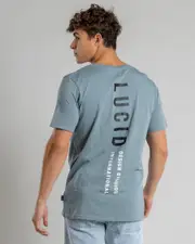 [Lucid] Lucid Men's Judge T-Shirt in Mineral Blue Size Medium M Mineral Blue