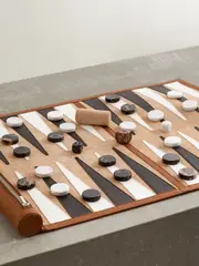 [Jil Sander] Jil Sander - Portable Leather Backgammon Set - Tan - One size One size Brown