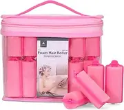 36 Pieces Foam Sponge Hair Rollers - Soft Sleeping Hair Curlers Flexible Hair Styling Curlers Sponge Curlers for Hair Styling (Pink)