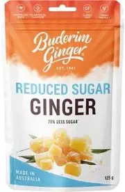 Buderim Ginger Ginger Reduced Sugar 125g