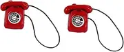 DRESSOOS 2pcs Mini Retro Phone Model Decor Dollhouse Miniature Vintage Phone for Home Adornment Lightweight Design Photography Prop