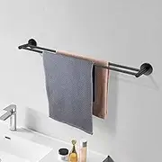 ACA International 8000MM Bathroom Double Towel Rail Rack Holder Hanger Stainless Steel 304 Matt Black Round Wall Mounted (Black)