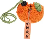 [TEHAUX] Women's Drawstring Crochet Bag Pouch Fruit Shape Purse for Daily Use Shopping Travel