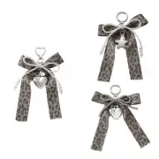 Unique Leopard Bows Star Heart Pendant Fashion Bag Decoration For Trendy Women