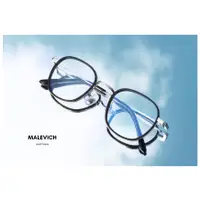 在飛比找蝦皮購物優惠-【Malevich】 復古經典 金屬眼鏡框 方圓框 造型穿搭