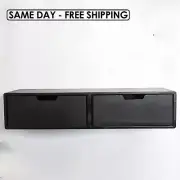 Handmade Wooden Wall-Mounted Double Drawer, Floating Storage Shelf ,Modern