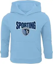 Outerstuff Sporting Kansas City Kids Boys Size 4-7 Draft Pick Logo Pullover Fleece Hoodie
