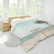 3D Coconut Tree Sea Beach Quilt Cover Set Bedding Set Pillowcases 71