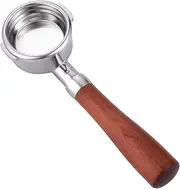 [Kafvalubre] 58mm Bottomless Portafilter Compatible with Breville Espresso Machine BES900XL, BES920XL, BES980XL, BES990BSS with Filter Basket-Wooden Handle