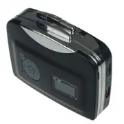 Cassette Player Record Player Portable Tape to Audio MP3 Format Converter to USB Flash Drive - Black