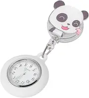 [BESTYASH] 1pc Nurse Table Lapel Watch for Nurses Ladies Pocket Watch Chain Panda Light Reels Pink Lapel Fob Hanger Cute Funny Reel Lady Women Ultra Second Digital Wrist for Women Quartz