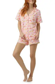 BedHead Pajamas Print Stretch Organic Cotton Jersey Short Pajamas in Pink Mixology at Nordstrom, Size Large