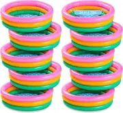 10 Pack Kiddie Pools Bulk for Toddler 34X10 Inch Inflatable Kids Swimming Pool r