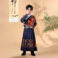 在飛比找蝦皮商城精選優惠-中國風 兒童 古著 漢服   龍袍 明朝 錦衣衛 制服 唐裝