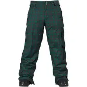 Burton TWC Smuggler Pants Mens Snowboard Ski Waterproof Cargo Plaid XXS