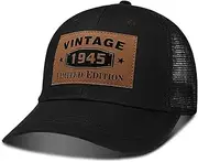 [PresPF] 50th Birthday Gifts for Him Her, Vintage 1945 Trucker Hat for 50 Year Old Birthday Gifts Fathers Mothers Day