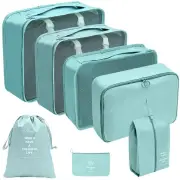 290T 7-Piece Waterproof Travel Storage Bag For Clothing Storage Luggage Foldable Clothes Shoes Underwear Portable Storag
