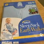 Halo Fleece Big Kid Blue Train Sleepsack Wearable Blanket Large 12-18m NEW