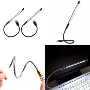 US 2-4 Pack Portable 10-LED USB Light Flexible Lamp Reading Notebook Laptop Plug