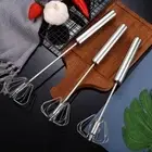 Easy Whisk Semi Automatic Stainless Steel Whisks Hand Egg Beater I9P8 Push I0B1